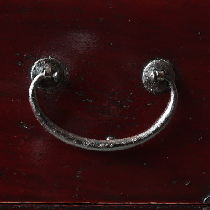 時代箪笥／庄内雪輪紋小箪笥　スタンド付き【SHOUNAI Small chest with metal stand】 [j1228]Japanese Antique Furniture
