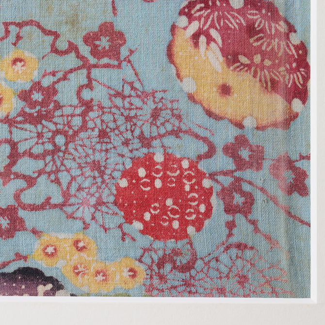 紅型額装　【 Framed Bingata textile ( Okinawa ) 】[TX150]