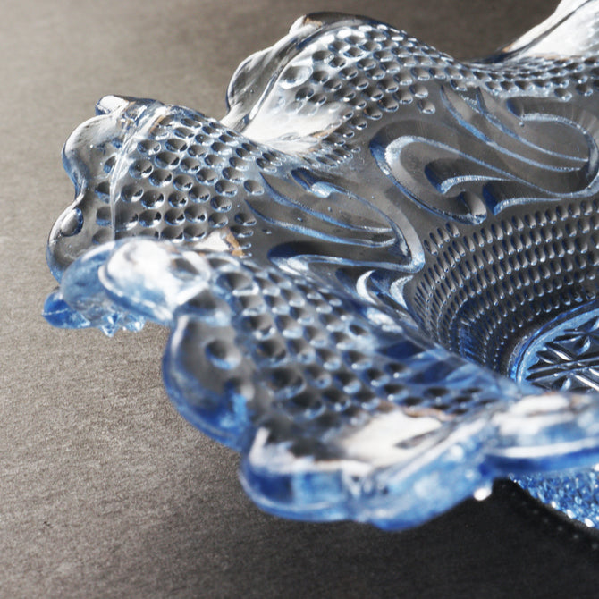 プレスガラス　フリルガラス小皿　5枚セット　[IZ566]