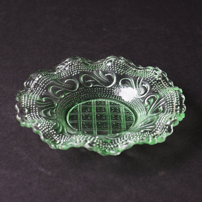 プレスガラス　フリルガラス小皿　5枚セット　[IZ715]