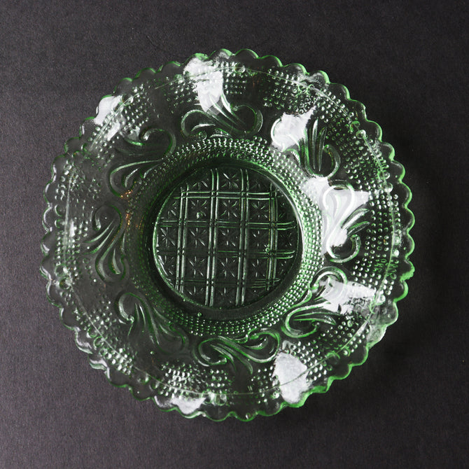 プレスガラス　フリルガラス小皿　5枚セット　[IZ543]