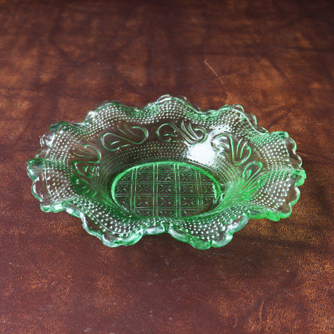 プレスガラス　フリルガラス小皿　3枚セット　[IZ552]