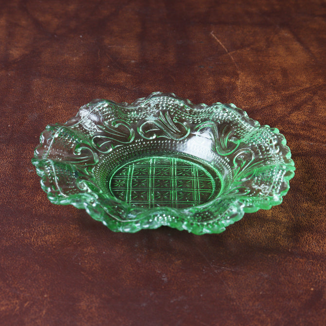 プレスガラス　フリルガラス小皿　5枚セット　[IZ543]