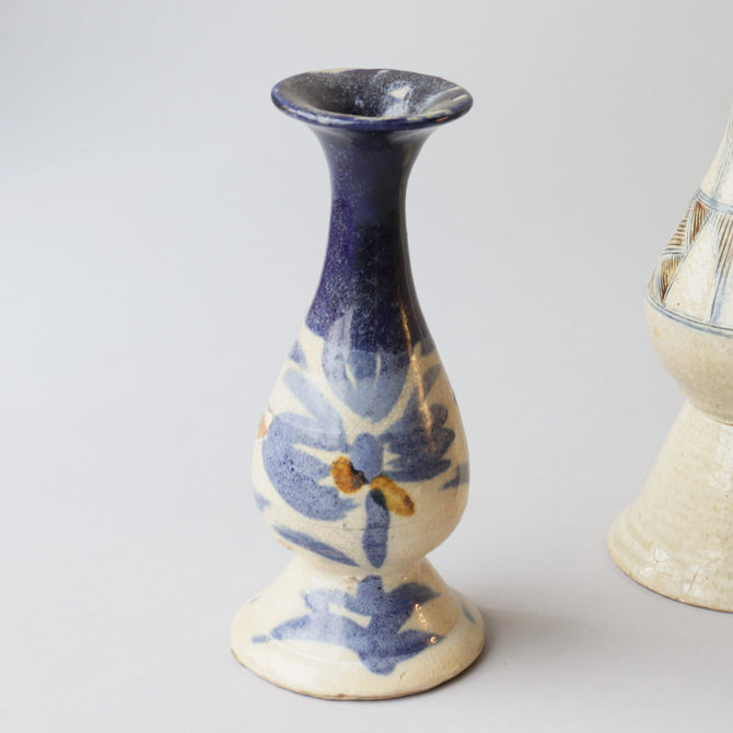 壺屋焼　瓶子　草花文　［p0321］