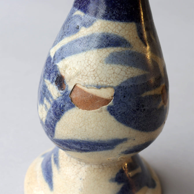 壺屋焼　瓶子　草花文　［p0321］