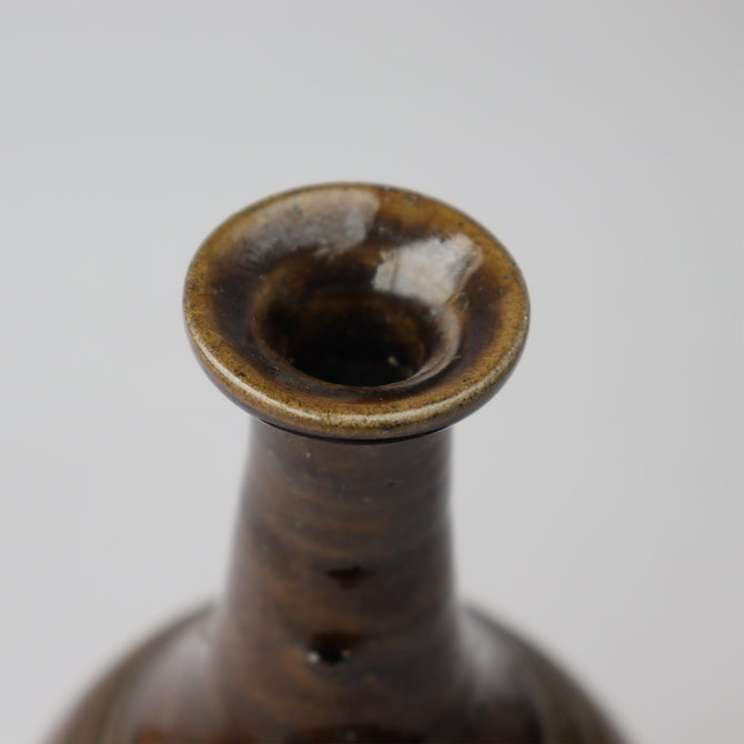 壺屋焼　褐釉瓶子　［p0317］