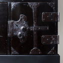 時代箪笥／黒塗閂付小箪笥　スタンド付き【Small chest with metal stand】 [j1195]　Japanese Antique Furniture