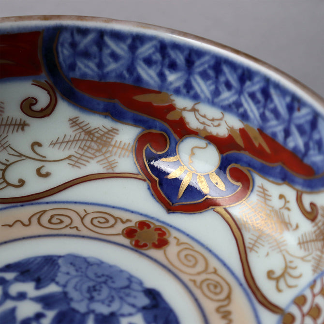 古伊万里赤絵春寒鉢　五客揃い　[p0333]【Old IMARI bowl 5pcs.】