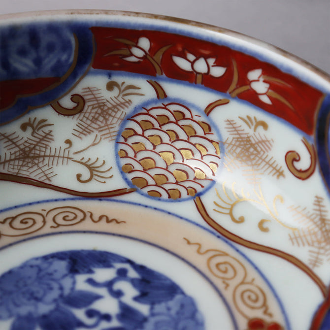 古伊万里赤絵春寒鉢　五客揃い　[p0333]【Old IMARI bowl 5pcs.】