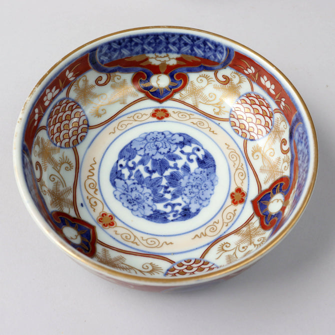 古伊万里赤絵春寒鉢　五客揃い　[p0333]【Old IMARI bowl 5pcs.】