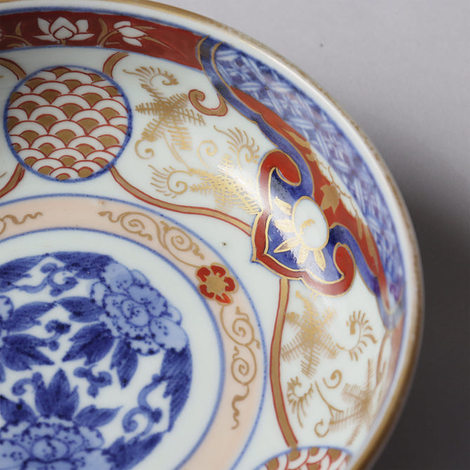 古伊万里赤絵春寒鉢　五客揃い　[p0333]【Old IMARI bowl 5pcs.】