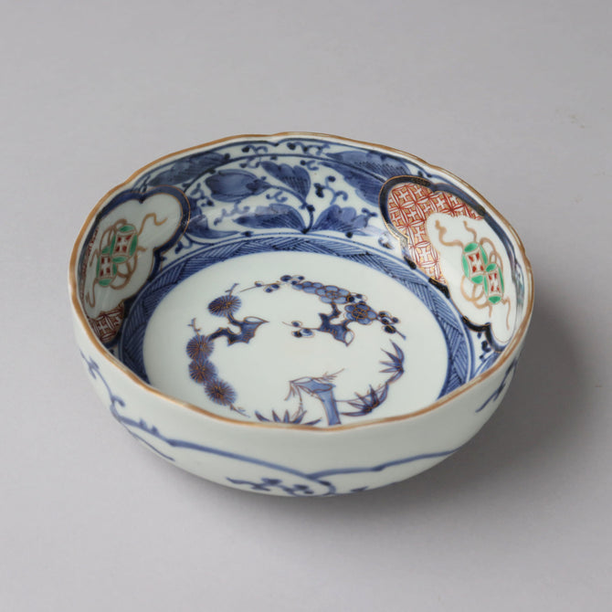 古伊万里赤絵春寒鉢　六客揃い　[p0334]【Old IMARI bowl 6pcs.】
