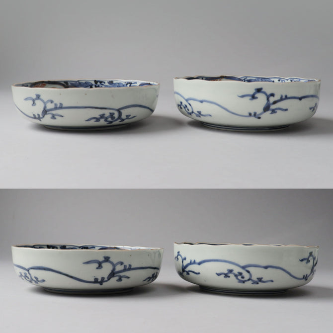 古伊万里赤絵春寒鉢　六客揃い　[p0334]【Old IMARI bowl 6pcs.】