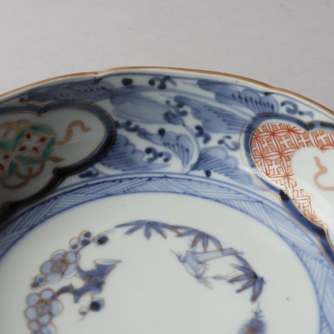 古伊万里赤絵春寒鉢　六客揃い　[p0334]【Old IMARI bowl 6pcs.】