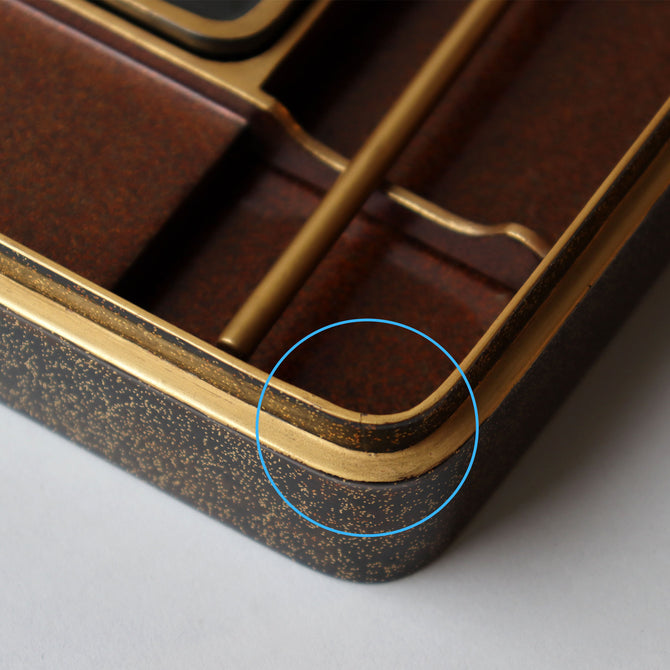 團扇蒔絵御硯箱[k0584]【Lacuerd SUZURIBAKO-inkstone box design of fans 】