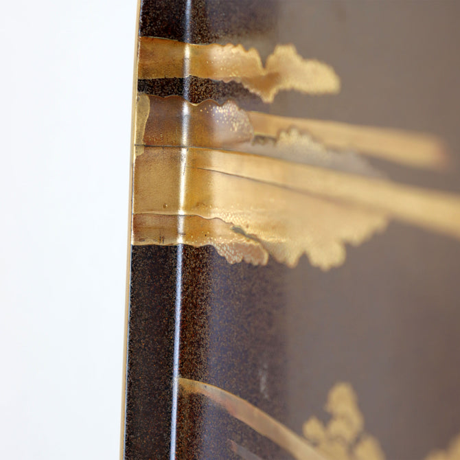 團扇蒔絵御硯箱[k0584]【Lacuerd SUZURIBAKO-inkstone box design of fans 】