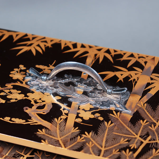 蒔絵松竹梅図花見重[k0539]【Makie Hanami-ju ( lacquered lunch box with Shochikubai design ) 】