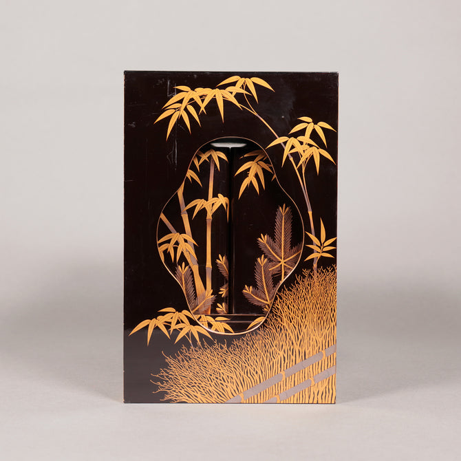 蒔絵松竹梅図花見重[k0539]【Makie Hanami-ju ( lacquered lunch box with Shochikubai design ) 】