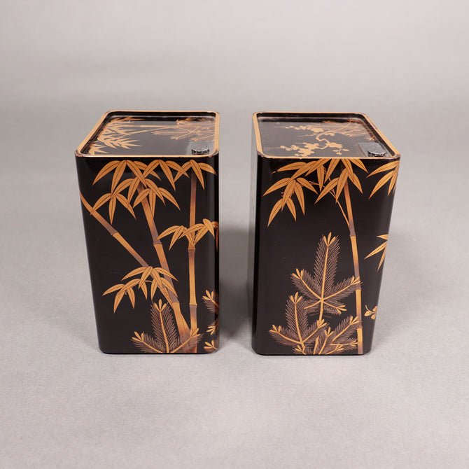 蒔絵松竹梅図花見重[k0539]【Makie Hanami-ju ( lacquered lunch box with Shochikubai design ) 】