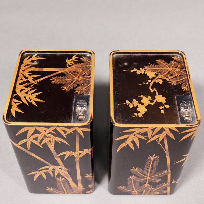 蒔絵松竹梅図花見重[k0539]【Makie Hanami-ju ( lacquered lunch box with Shochikubai design ) 】