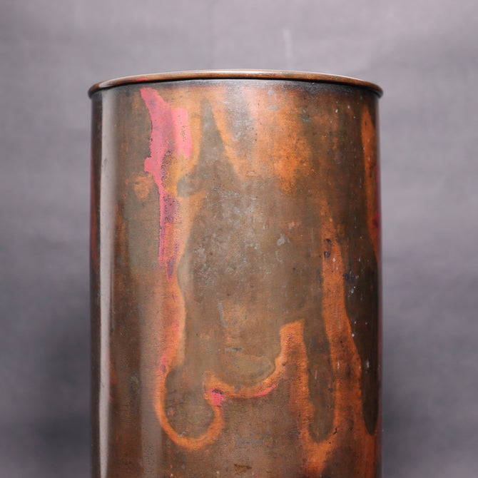 初代清雲 惣右衛門／斑紫銅花瓶[k0546]【Bronze vase by SEIUN - Hara Souemon 】