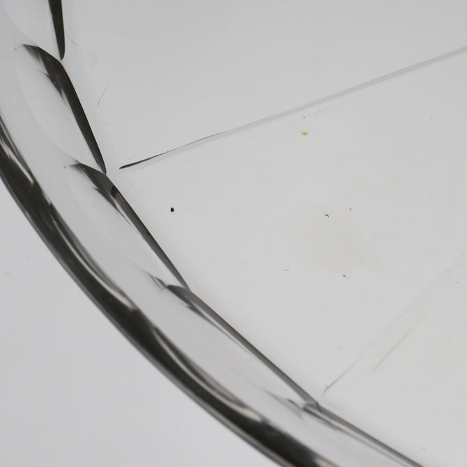 義屋萬（ギヤマン）菊型平鉢【Antique glass large plate】[g055]