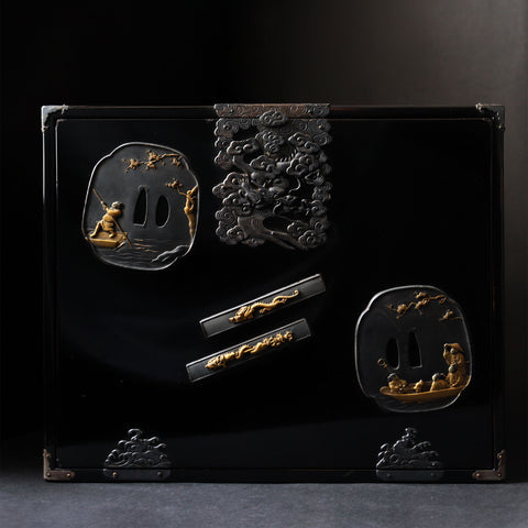 鍔紋様提箪笥【SAGEDANSU wiith TSUBA design】[k0602]