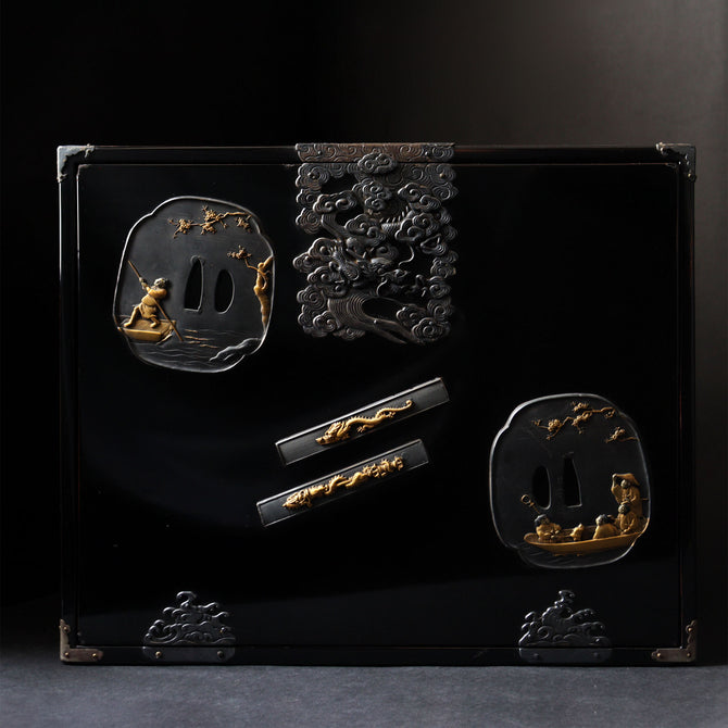 鍔紋様提箪笥【SAGEDANSU wiith TSUBA design】[k0602]