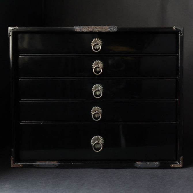 鍔紋様提箪笥【SAGEDANSU wiith TSUBA design】[k0602]