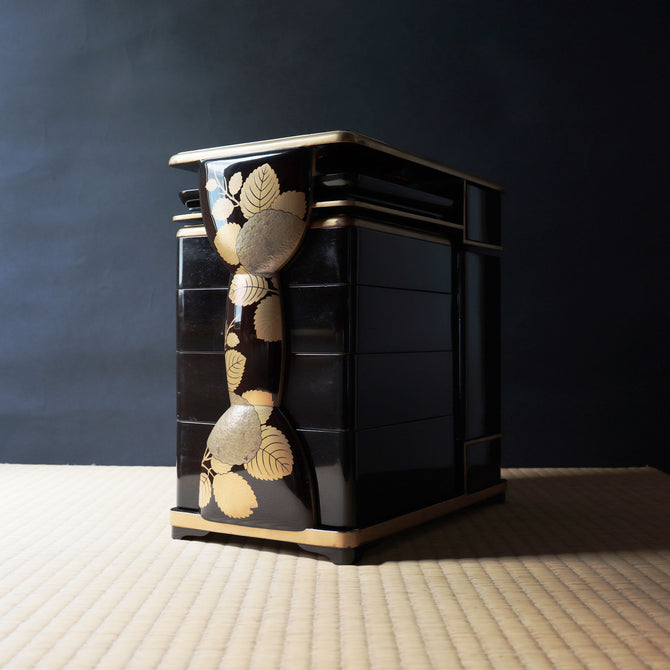 蒔絵紫陽花図提重 [k0551]