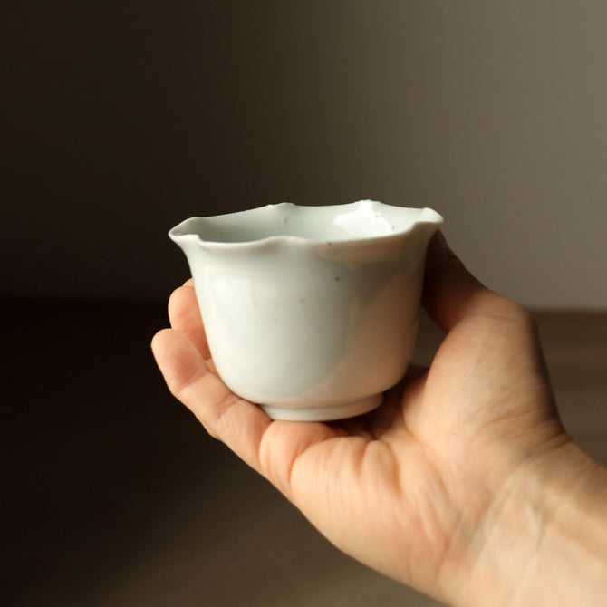 古伊万里白磁輪花形向付5客揃い[p0349]