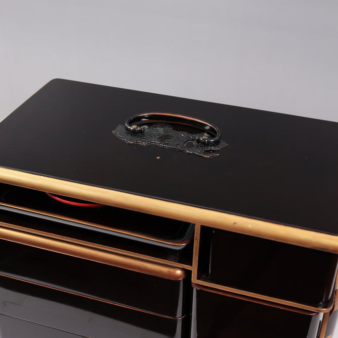 蒔絵紫陽花図提重 [k0551]