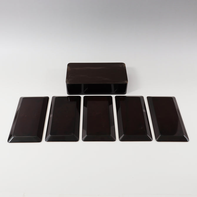 蒔絵紫陽花図提重 [k0551]