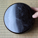 月薄蒔絵鏡巣　長野横笛【Mirror box with moon and silvergrass design by Outeki Nagano】 [k0373]