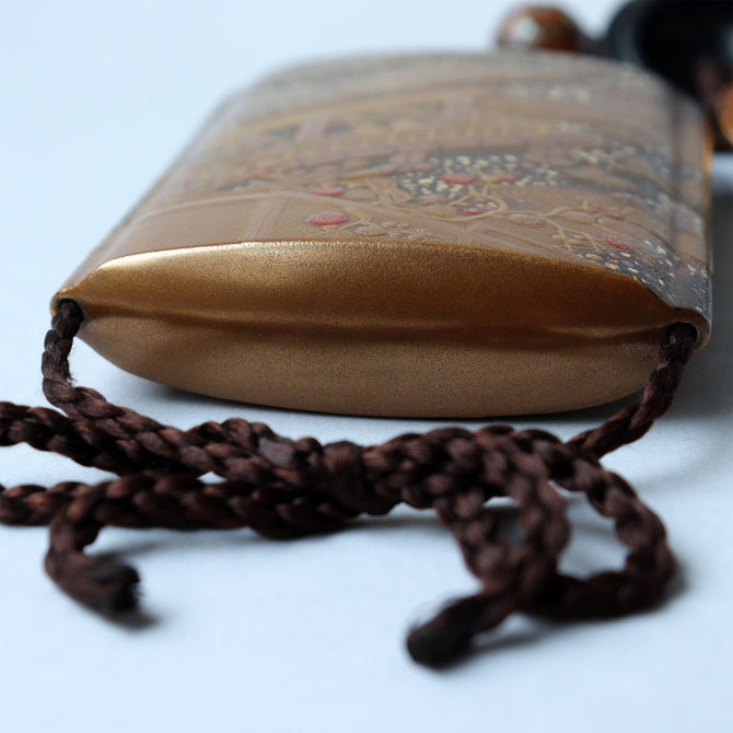 源氏絵蒔絵印籠【INRO (Medicine case) Genjie motif makie 】[k0605]