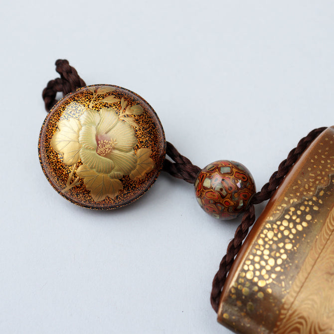 源氏絵蒔絵印籠【INRO (Medicine case) Genjie motif makie 】[k0605]