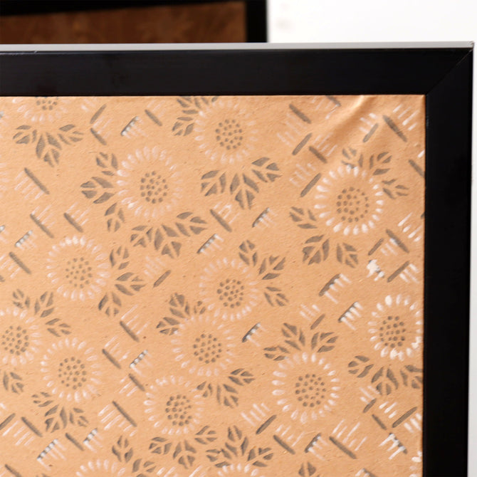 色紙貼交金枕屏風【Small golden folding screen】　[k0586]