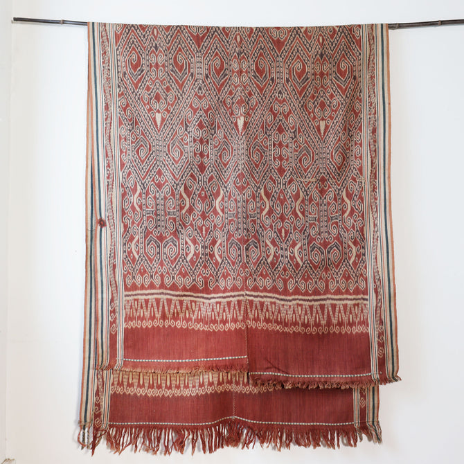 インドネシア　カリマンタン島イバン ダヤック族イカット[TX167]