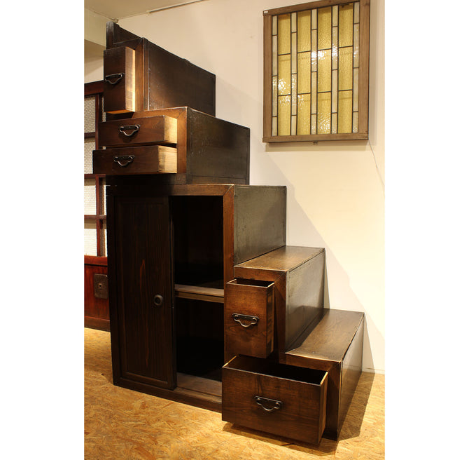 時代箪笥／階段箪笥 【 KAIDAN TANSU STEP CHEST 】 [j0764]　Japanese Antique Furniture