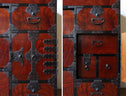 時代箪笥／仙台閂錠鳳凰金具衣裳箪笥 【SENDAI clothing chest with lockbar】 [j0830]Japanese Antique Furniture