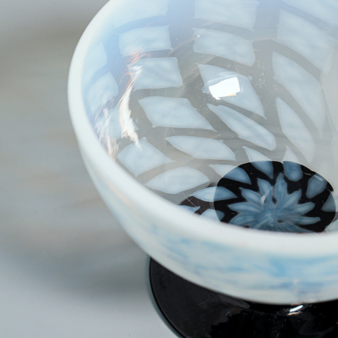 斜め格子文碗形氷コップ [g008]