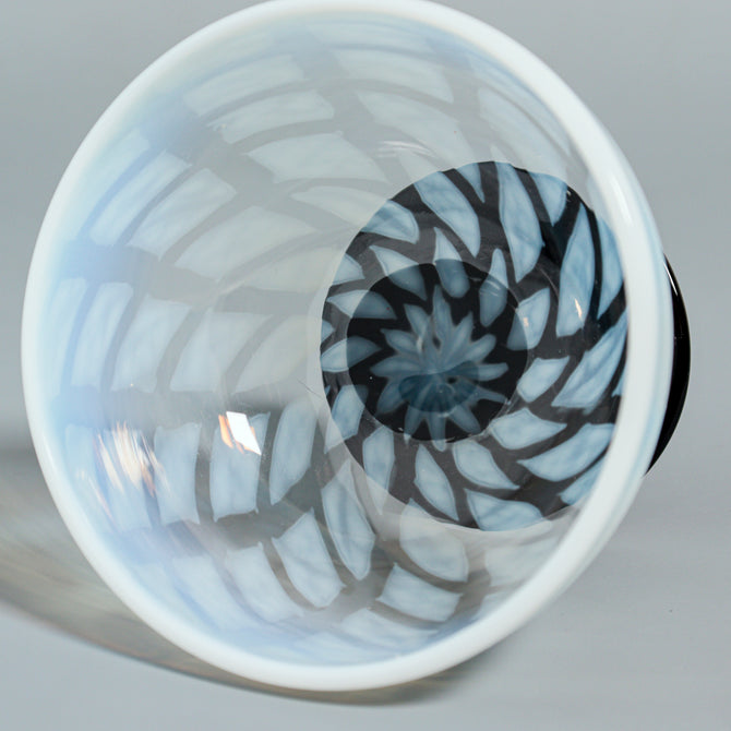 斜め格子文碗形氷コップ [g008]