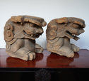 〈一対〉木鼻 獅子阿吽像【Chinese lion Kibana, temple and shrine exterior】 [k0419]