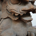 〈一対〉木鼻 獅子阿吽像【Chinese lion Kibana, temple and shrine exterior】 [k0419]