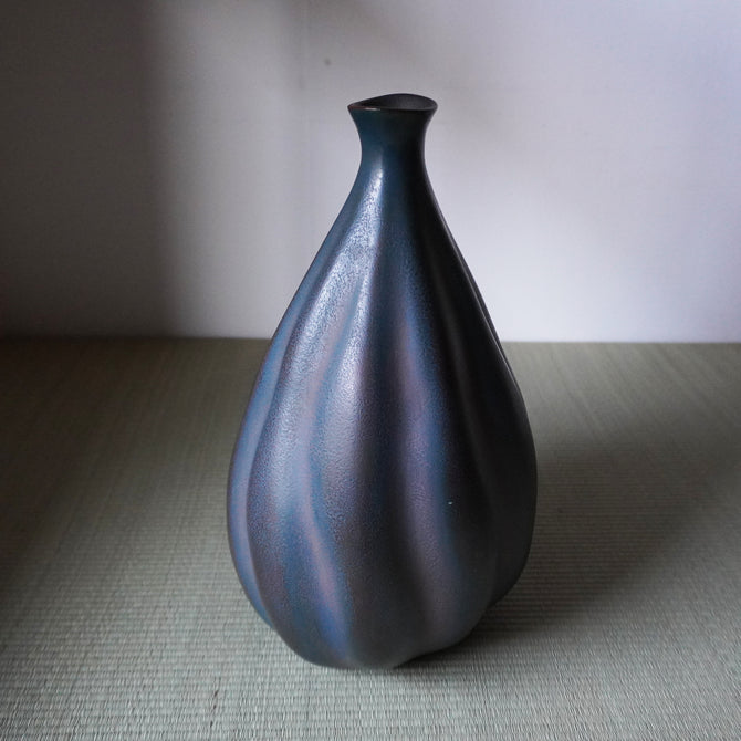 乾漆花瓶　昌世作【Kanshitsu lacquer flower vase by Masayo】[k0424 ]
