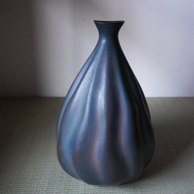 乾漆花瓶　昌世作【Kanshitsu lacquer flower vase by Masayo】[k0424 ]