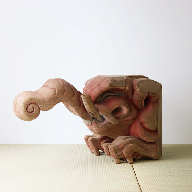 〈一対〉木鼻 獏像【tapir Kibana, temple and shrine exterior】 [s1464 ]