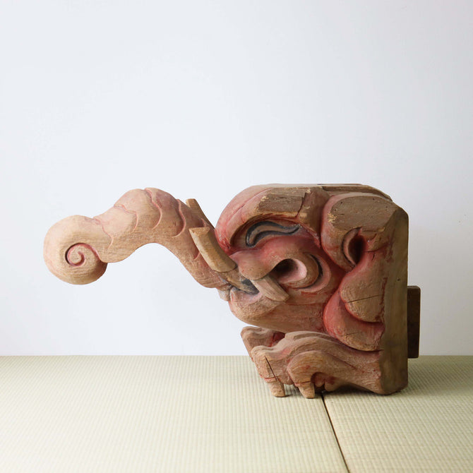 〈一対〉木鼻 獏像【tapir Kibana, temple and shrine exterior】 [s1464 ]