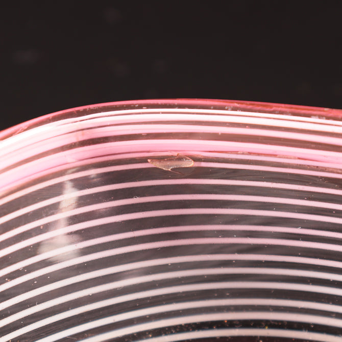 赤縁巻糸文六角深皿 [g010]