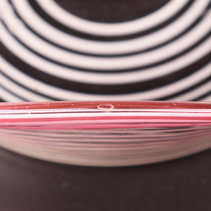 赤縁巻糸文六角深皿 [g010]